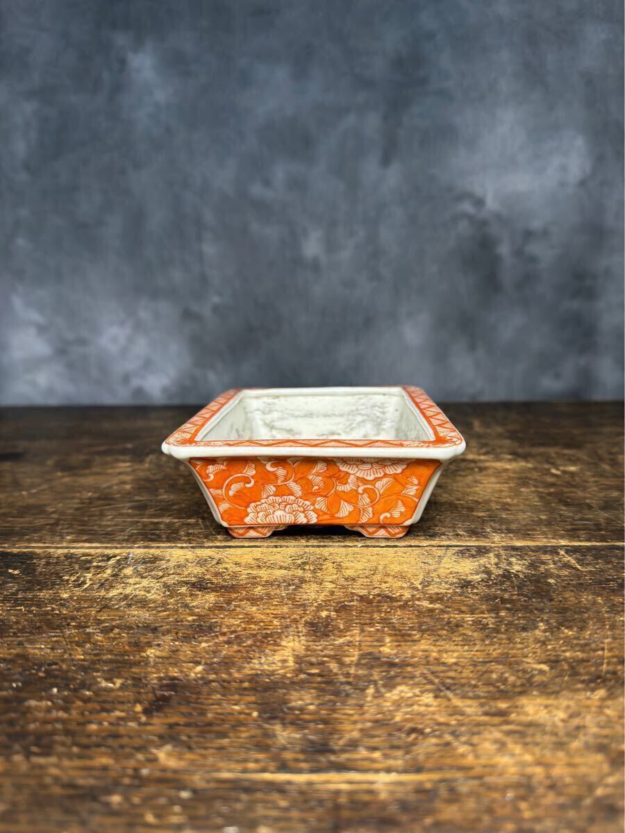 月香 盆栽鉢 ① ::::::: 植木鉢 小品盆栽 盆石 京焼 竹泉 清風 鉄瓶