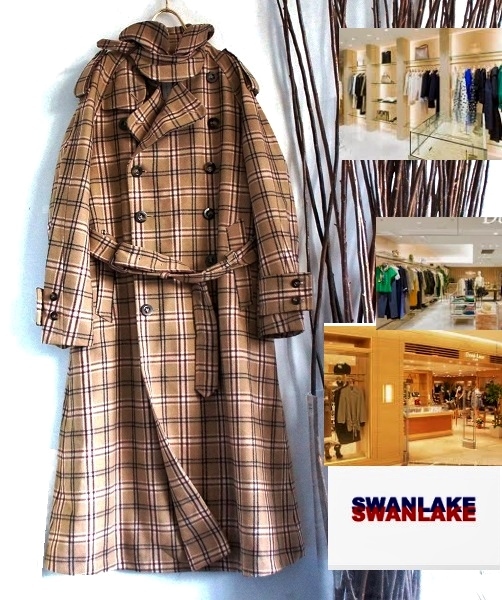 SWANLAKE/スワンレイク/BEAMS/別注総柄ウールトレンチ コート/¥57，200
