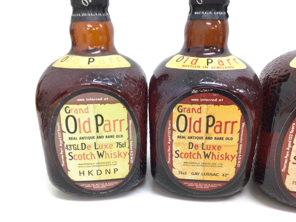 ウイスキー whisky グランド オールドパー デラックス 4本セット 750/937.5ml 43% 重量番号:8(I-4) オールドパー グランド ウイスキー 6本セット ◇注目! ウィスキー