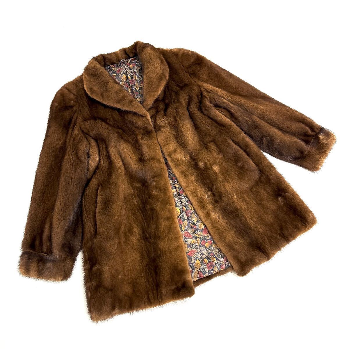 極美品✨SAGA MINK サガミンク 銀タグ 毛皮コート ブラック 11号 