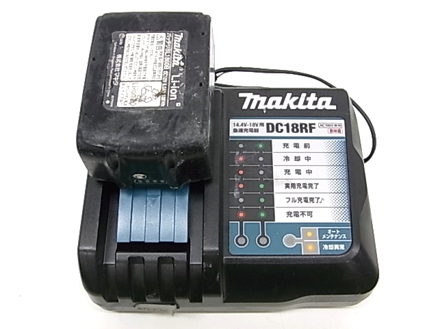 e12853　makita DC18RF/BL1860B　マキタ　充電器　バッテリーセット　通電確認済