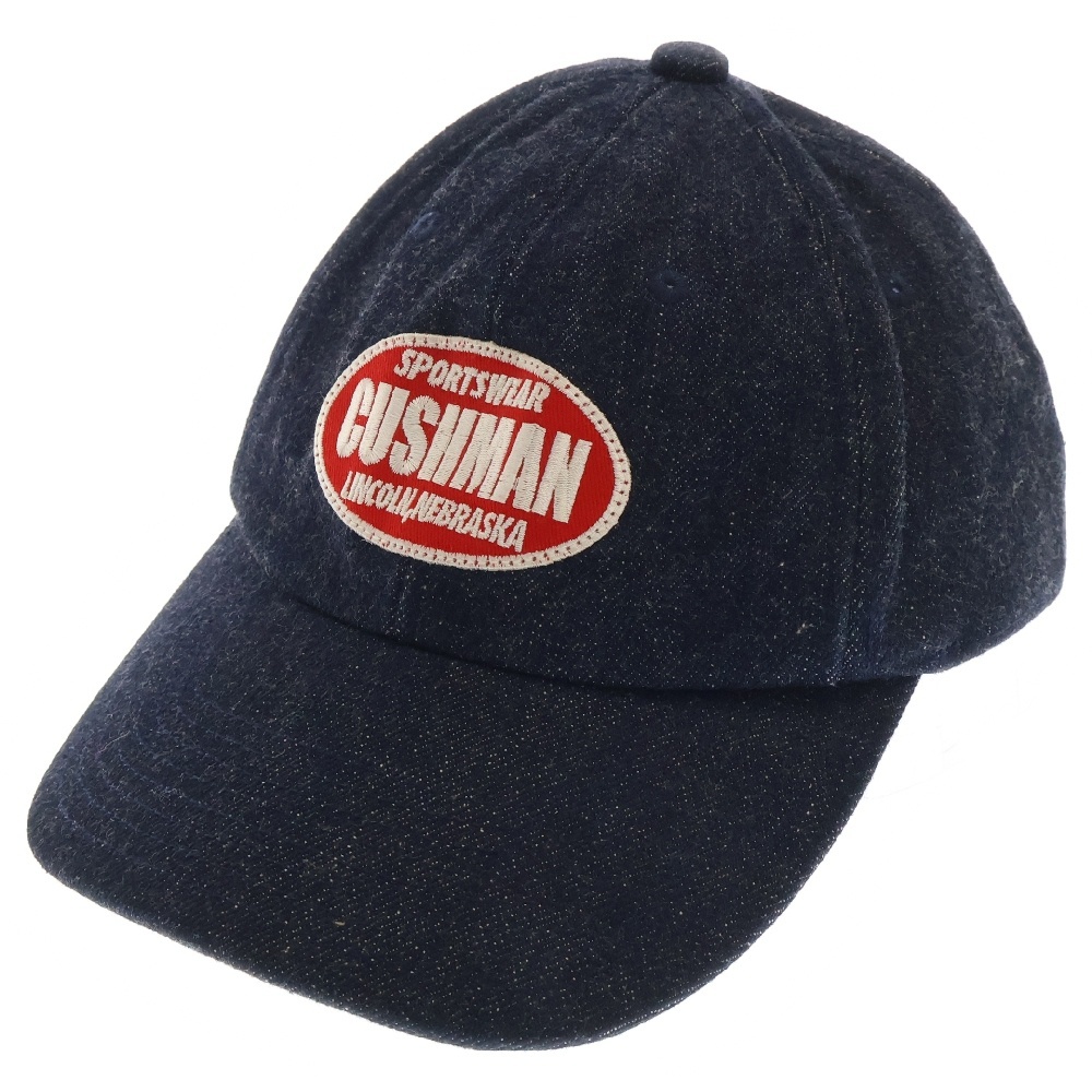 CUSHMAN クシュマン ロゴパッチデザイン デニムキャップ 帽子 