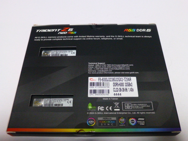 メモリ デスクトップパソコン用 G.SKILL TRIDENT Z5 RGB DDR5-6000 PC5