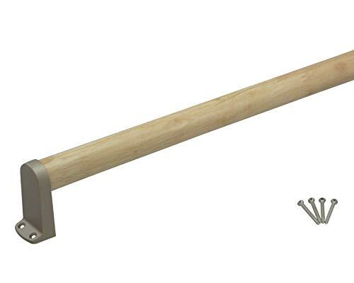 ハイロジック TQOOL 安全・安心 屋内用 木製手すり タテ・ヨコ兼用 600mm 32パイ 耐荷重:80Kg 97254_4