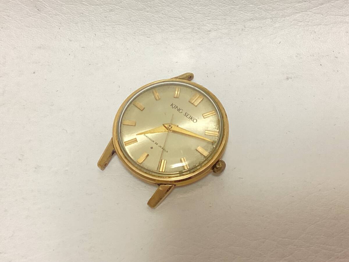 ★ 希少品 KING SEIKO キングセイコー ゴールド メンズ 手巻き 可動品 ★_1