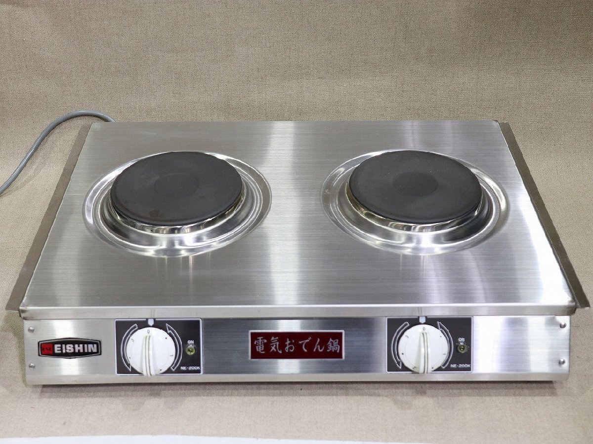 質Banana】動作品 EISHIN/エイシン NE-200K 電気おでん鍋 卓上2口電気コンロ おでん枠付き 100V 現品限り♪ 質Banana動作品 NE-200K 電気おでん鍋 Bunny MMD] -
