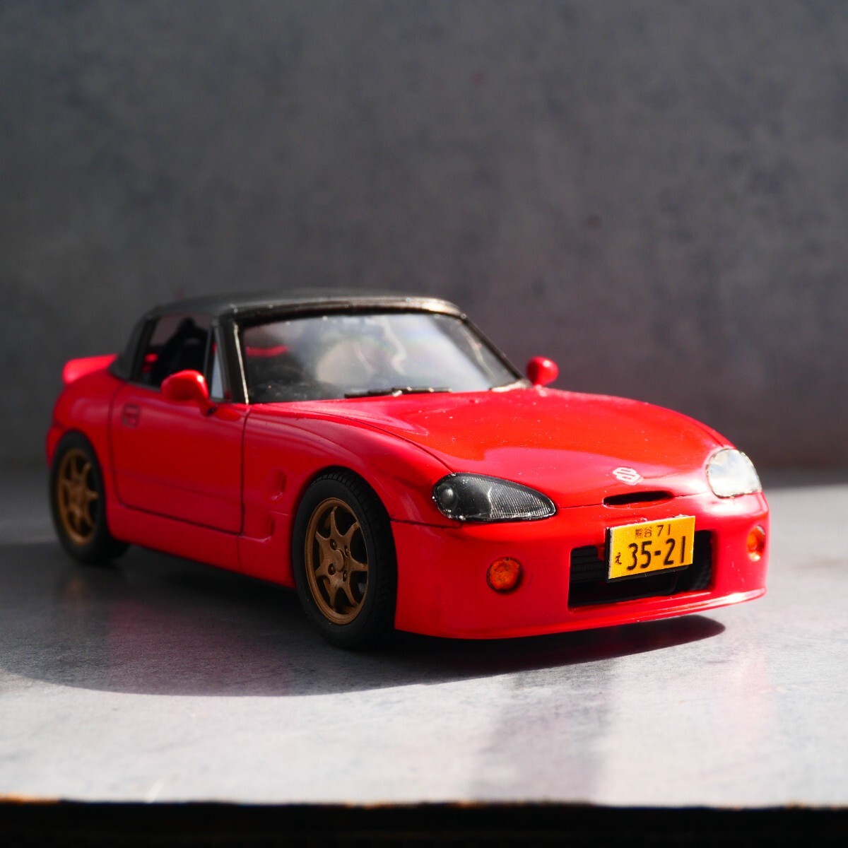 アオシマ 頭文字D 坂本カプチーノ 1/24組み立て済みプラモデルジャンク