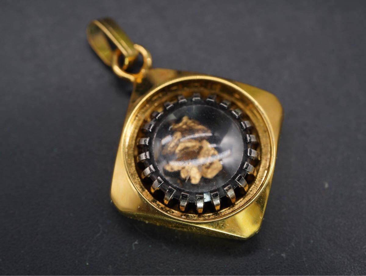 1699】 GOLDPARK ゴールドパーク 砂金 ペンダントトップ ネックレス 
