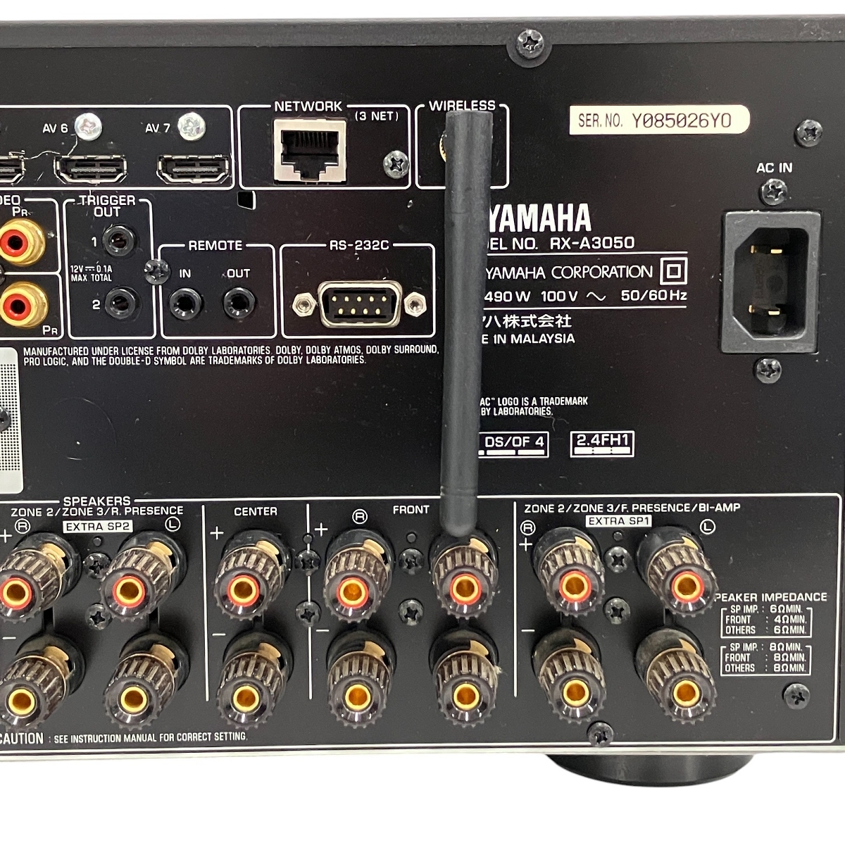 YAMAHA RX-A3050 AVレシーバー AVアンプ ブラック オーディオ ヤマハ 