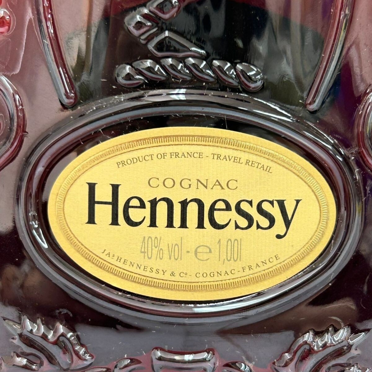 R434-O56-542 Hennessy XO ヘネシー X.O クリアボトル 黒キャップ