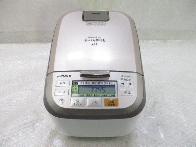 ◎HITACHI 日立 圧力&スチーム ふっくら御膳 IHジャー炊飯器 5.5合炊き RZ-TS104M 2020年製 シャンパンホワイト w12711