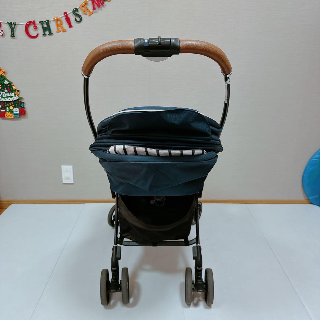 ベビー用品 アップリカ ラクーナクッションAD/ネイビー ＊レインカバー 