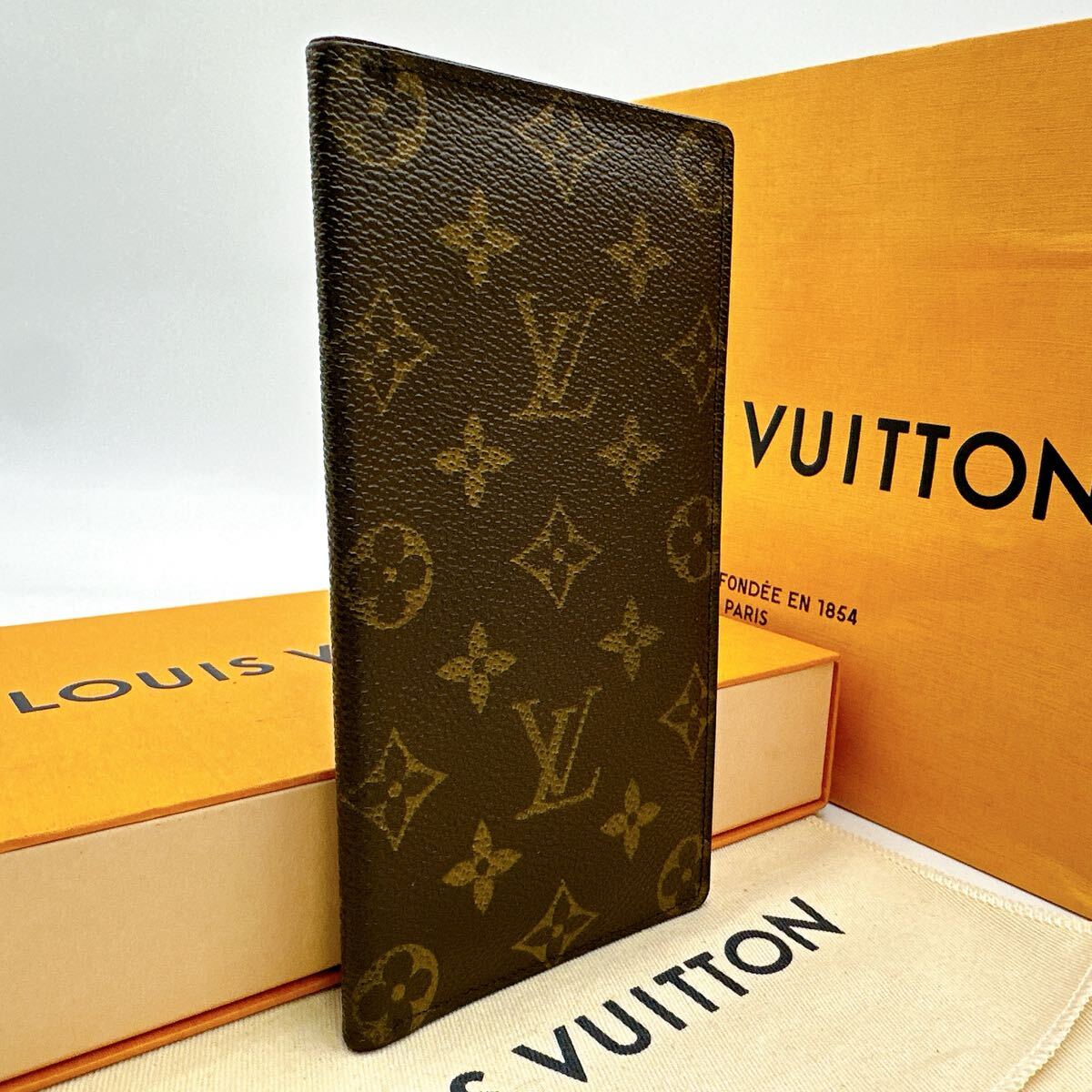 3873【美品】LOUIS VUITTON ルイヴィトン モノグラム ポルトバルール カルトクレディ 二つ折り財布 長財布 札入れ M61823/CT0061