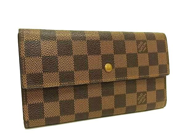 1円 LOUIS VUITTON ルイヴィトン N61217 ダミエ ポルトフォイユ 