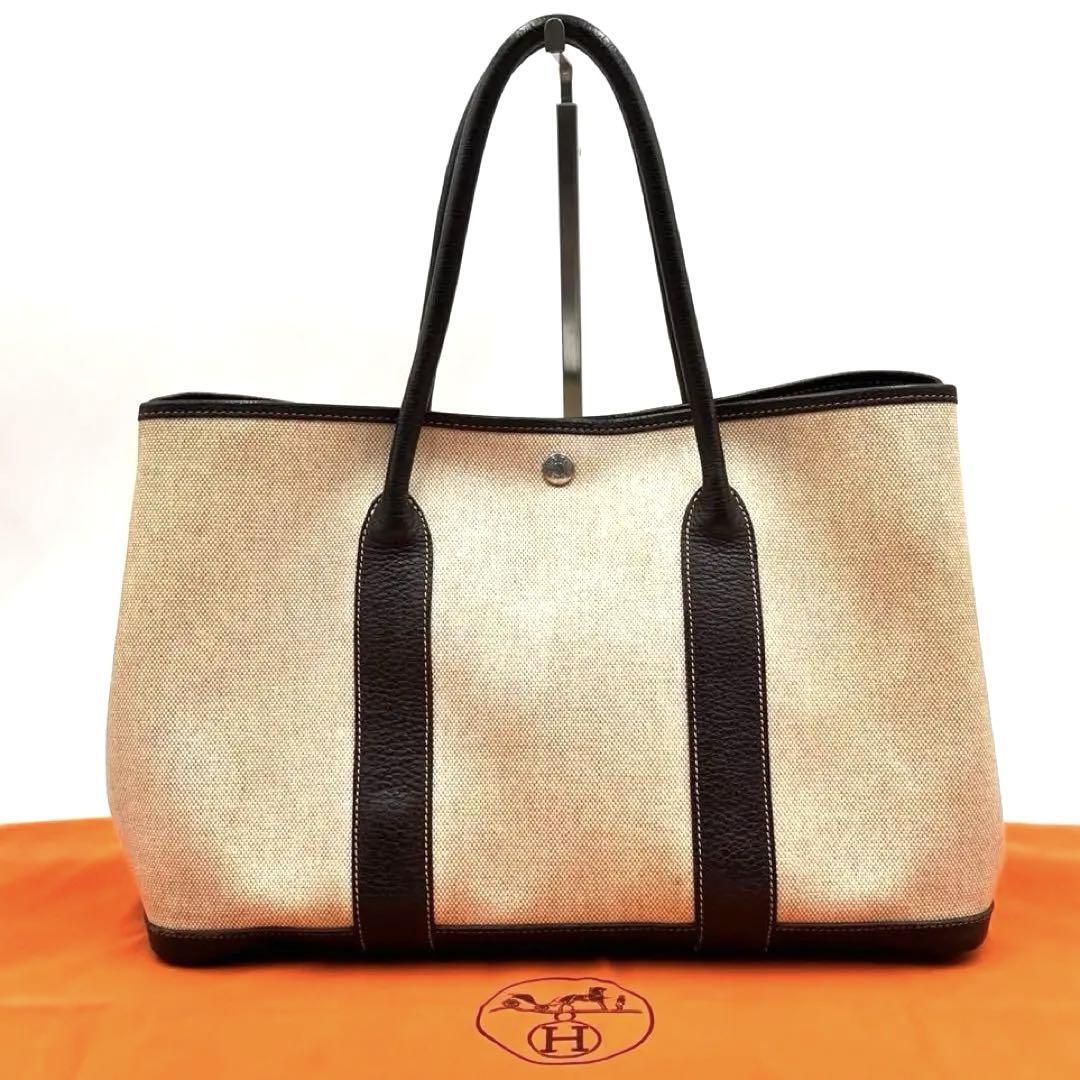 HERMES エルメス ガーデンパーティ PM トワルアッシュ ベージュ 【公式 