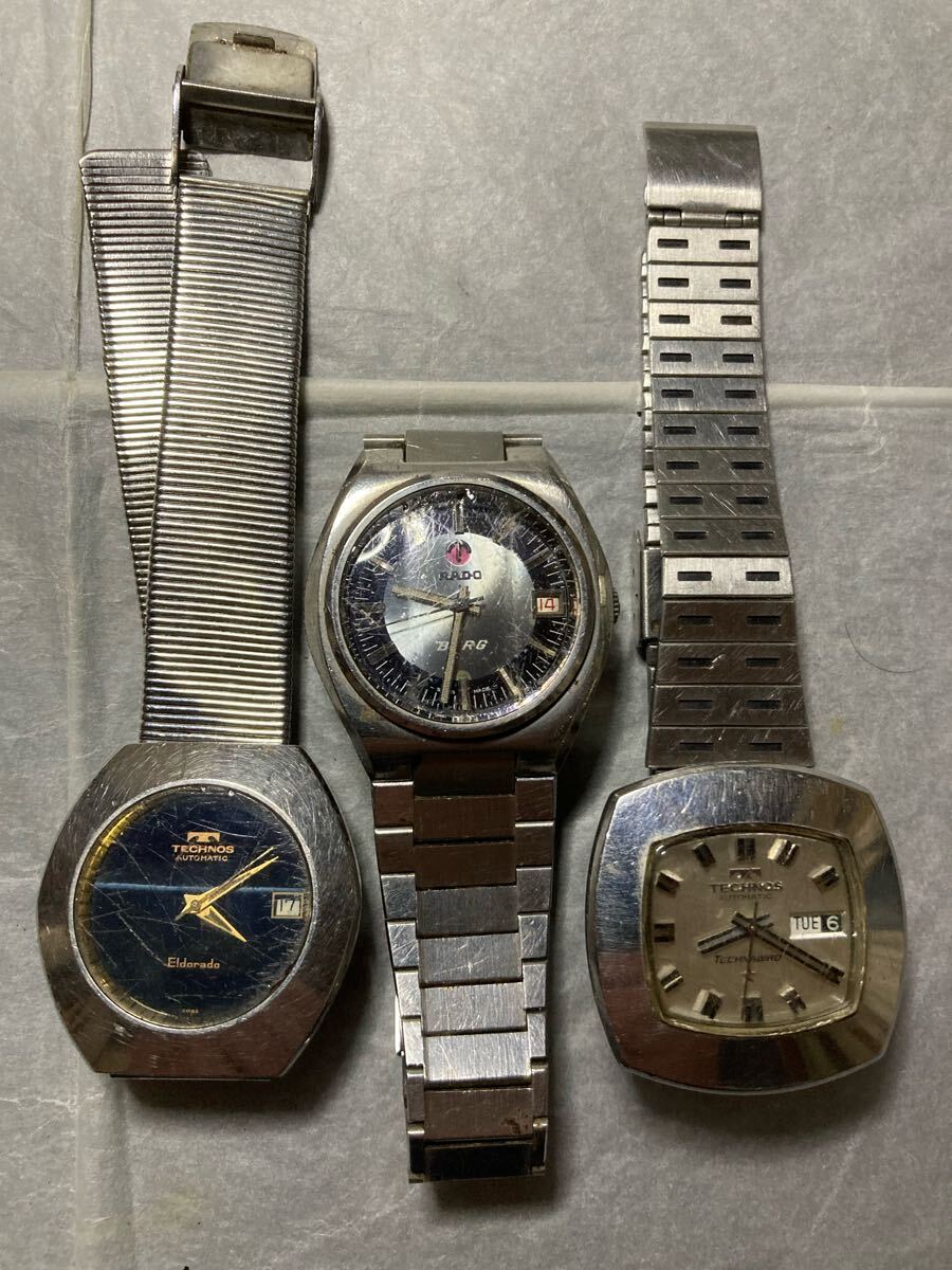 RADO，TECHNOSラドーテクノス自動巻 おまとめメンズ ジャンク品