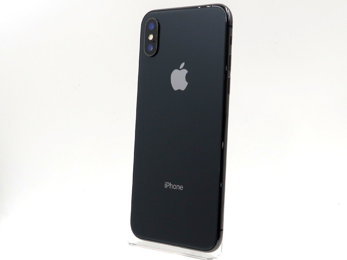 ◇【docomo/Apple】iPhone X 256GB SIMロック解除済 MQC12J/A スマートフォン スペースグレイ