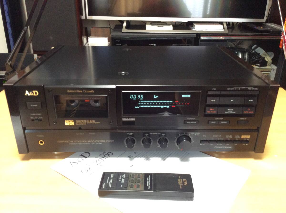 カセットデッキ リモコン付き動作品！A&D ・調整 GX-Z9100EX GX 