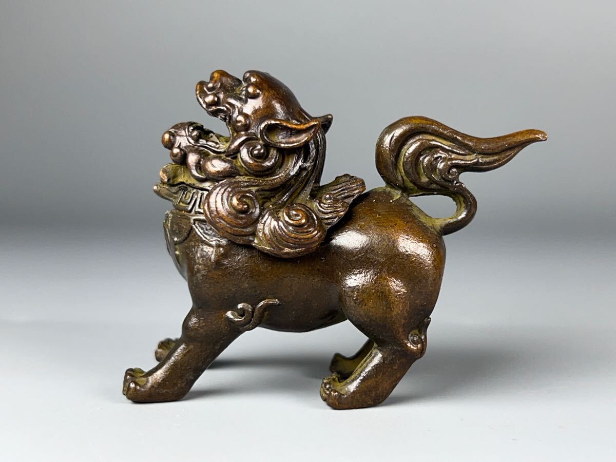 香炉 金属工芸 狛犬 置物 小型 細工 古銅 中国古美術 アンティーク 香 