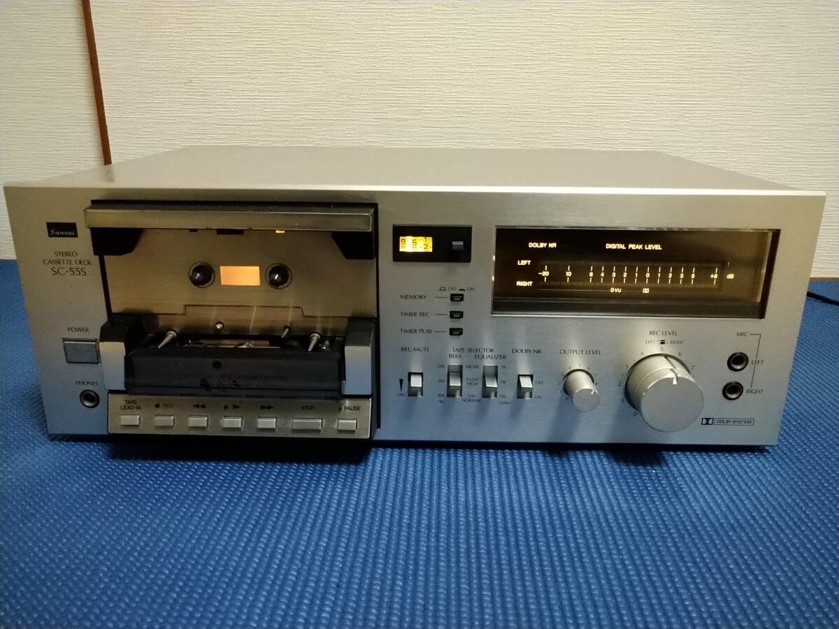 カセットデッキ サンスイ SANSUI sc-55 SC-55の仕様 通電確認のみ現状