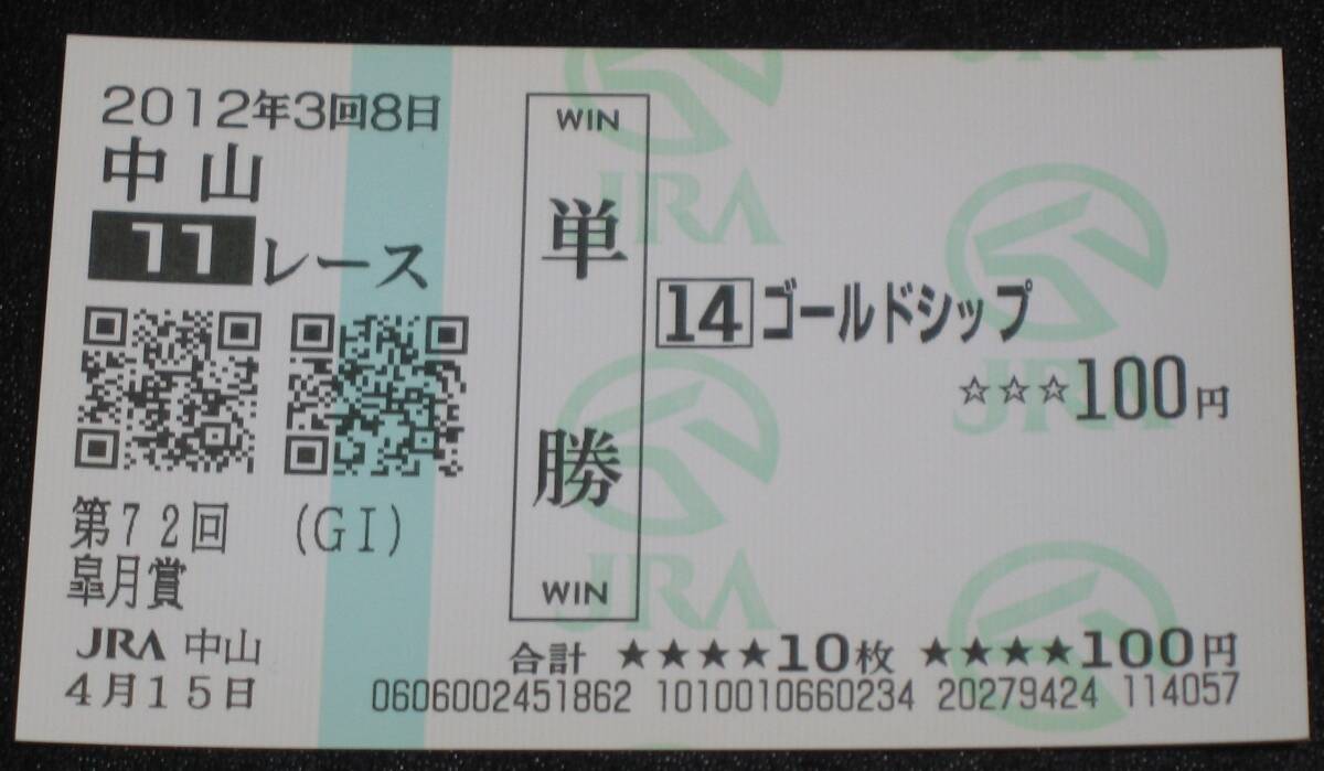 ゴールドシップ 皐月賞 2012年 JRAホームページ｜データファイル｜競走 