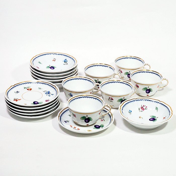 格安，定番 ミウラ1円スタート リチャードジノリ Richard Ginori イタリアンフルーツ カップ＆ソーサー 小皿 6客セット(リチャードジノリ)｜売買されたオークション情報、yahooの商品情報をアーカイブ公開 - リチャードジノリ