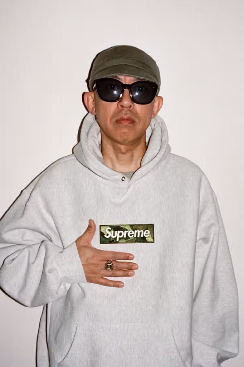 Lサイズ Supreme Box Logo Hooded Sweatshirt Ash Grey シュプリーム
