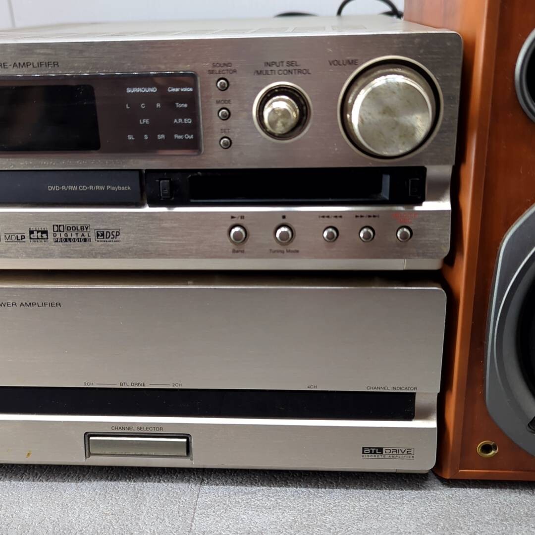コンポセット MD再生 音出し確認済】KENWOOD DVD MD チューナー