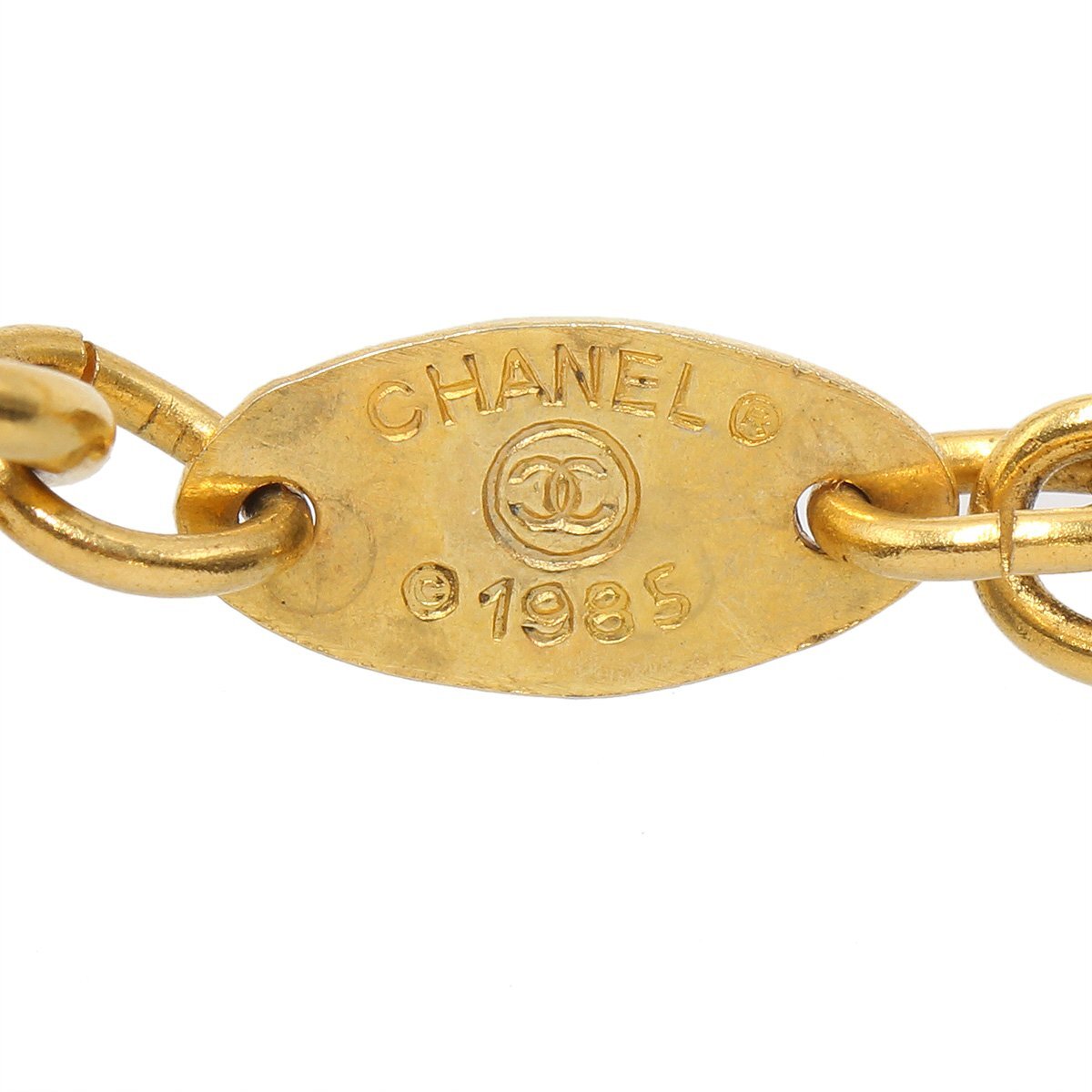 ★H2958 超美品!! シャネル グリポワ フェイクパール ロング チェーン ネックレス 1958 ゴールド CHANEL ヴィンテージ レディース★_8