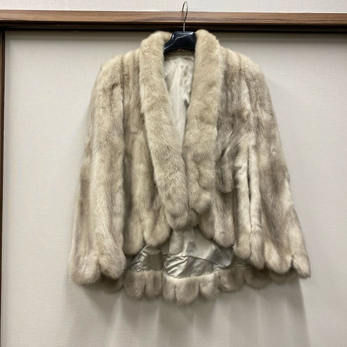 SAGA MINK サガミンク 毛皮 スカラップ ケープ ポンチョ 公式