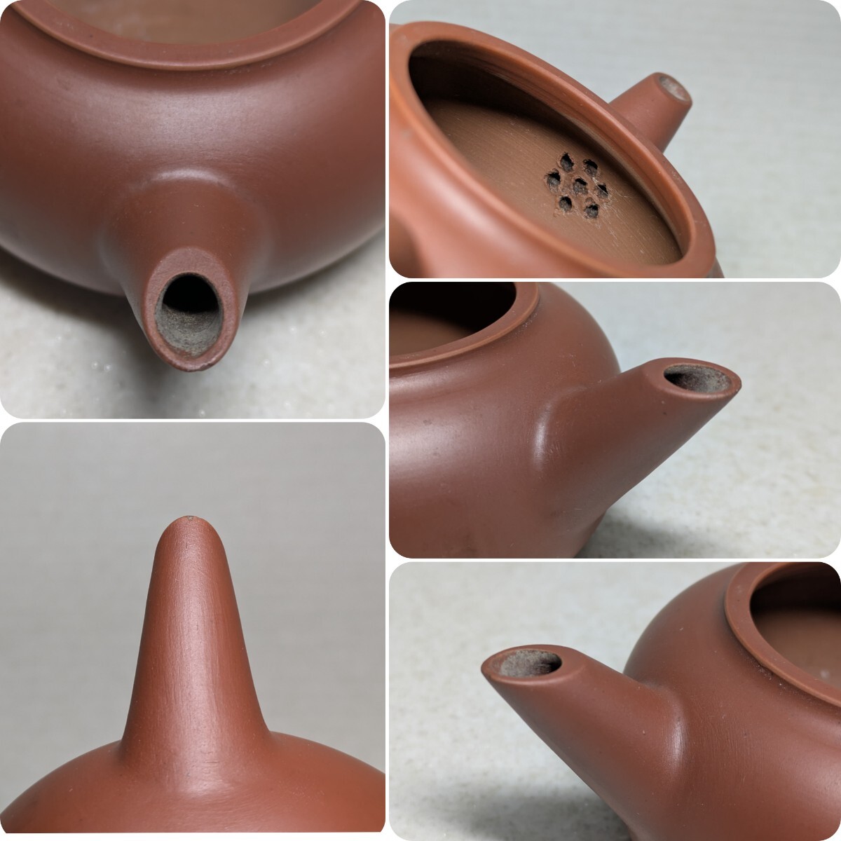 備前焼 後手急須 関山 煎茶道具 急須 茶器 煎茶器 朱泥 旧家整理品