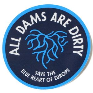 訳有 パタゴニア ブルーハート ダム キャンペーン ステッカー Patagonia ALL DAMS ARE DI