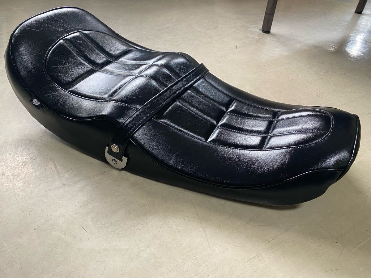 新品黒艶Z1Z2ダブルアンコ抜き前座面ゲルザブ加工純正パターンZ1Z2シートkz900kz1000_1