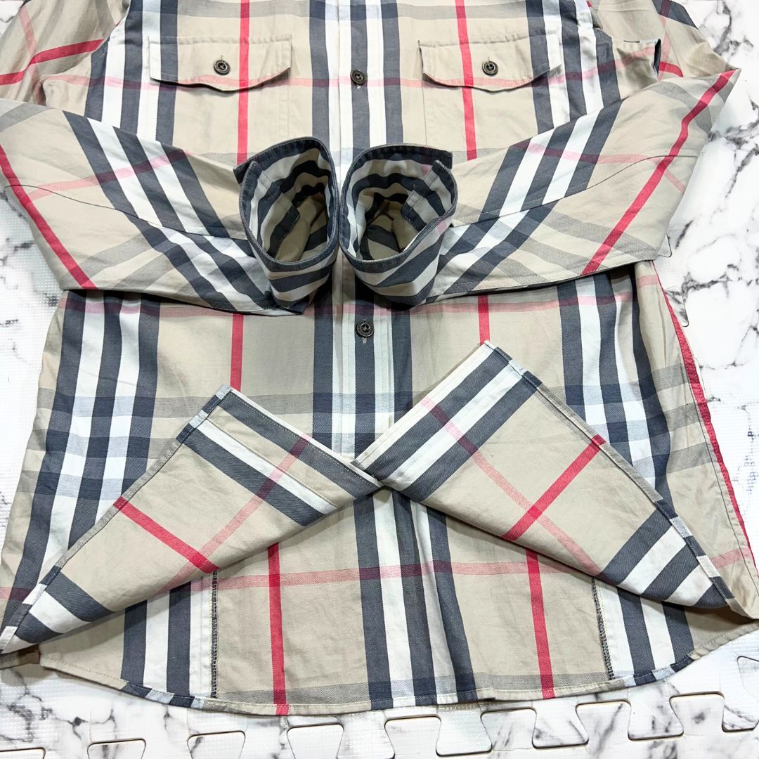 バーバリー BURBERRY BRIT メガチェック 長袖シャツ ノヴァチェック バーバリー BURBERRY BRIT メガチェック 長袖シャツ ノヴァチェック