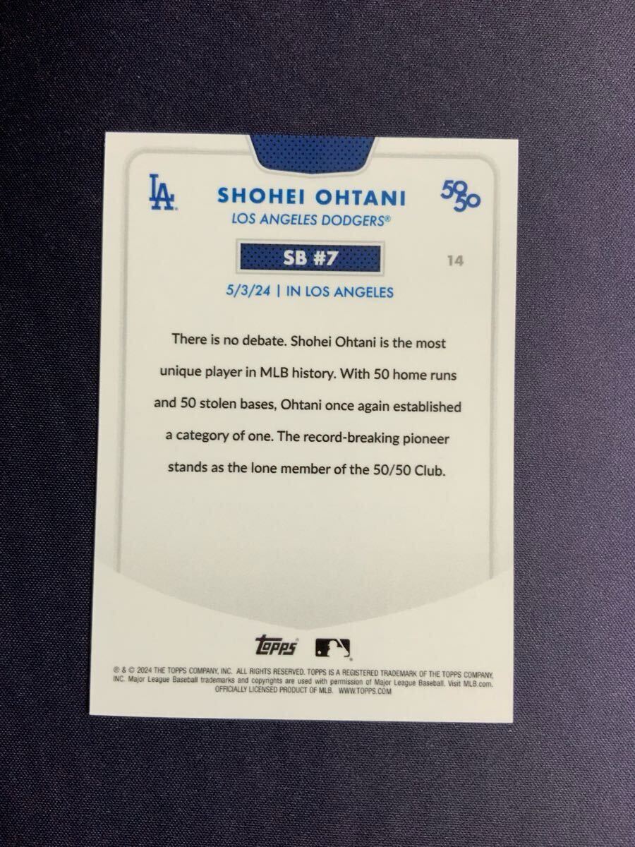 Topps 大谷翔平 50/50 SB#7 Shohei Ohtani 99シリアル Chrome Refractor クローム 盗塁 LOS ANGELES DODGERS MLB LA_2