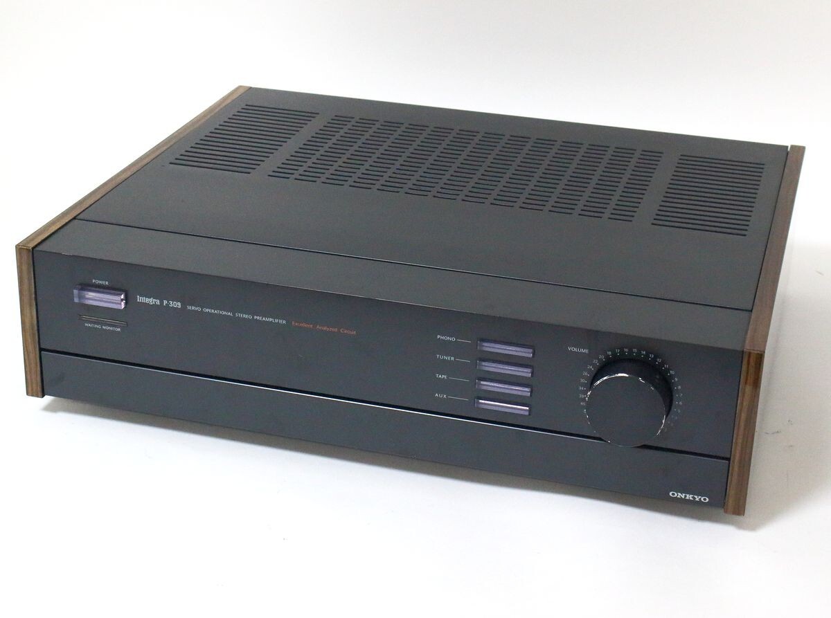 ☆ ONKYO オンキヨー ステレオプリアンプ Integra P-309 ボリューム難有り ☆AHB08630　コントロールアンプ インテグラ_1