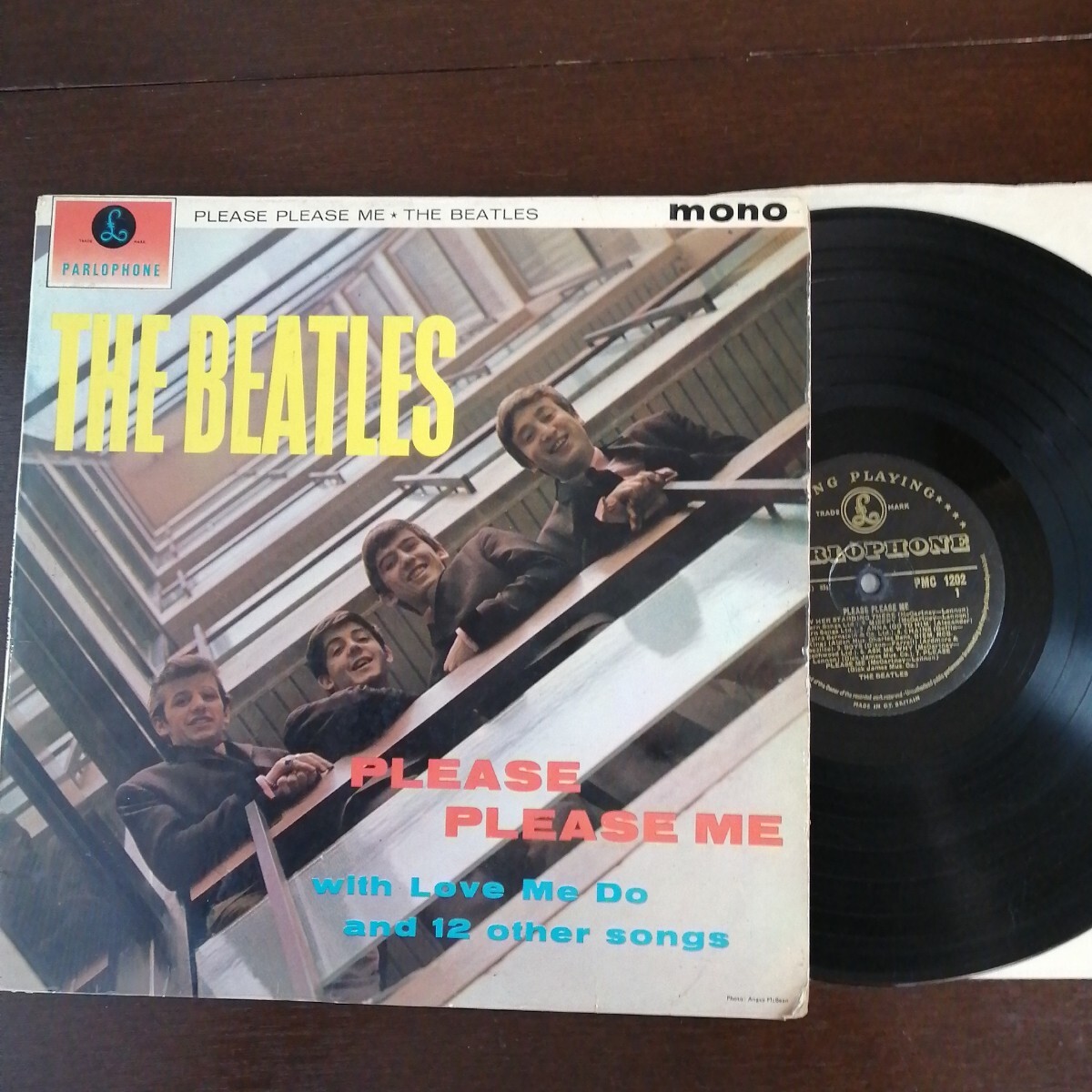 UK original gold parlophone dick james MAT1/1 analog record vinyl レコード アナログ lp pmc1202 Beatles please please me ビートルズ_1