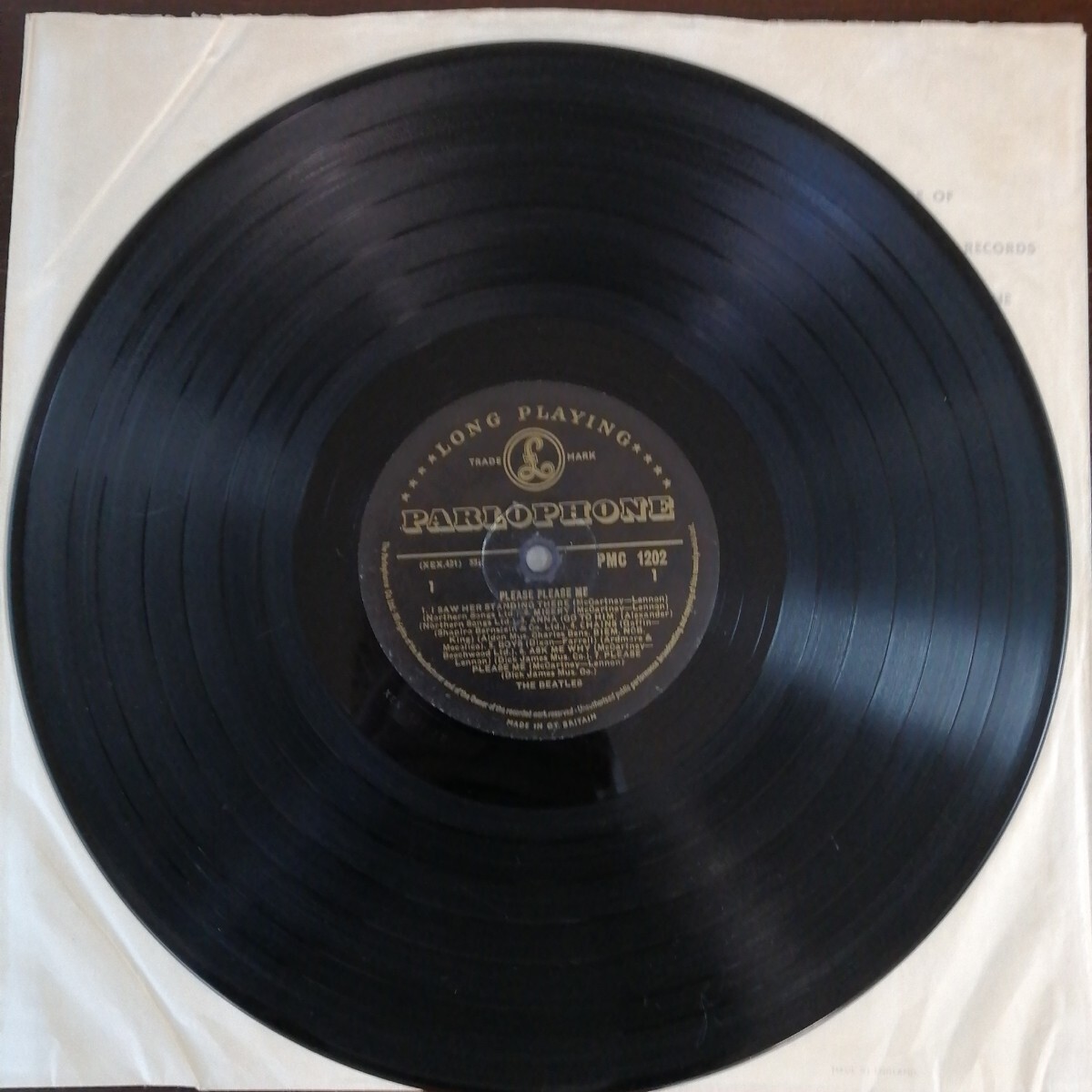 UK original gold parlophone dick james MAT1/1 analog record vinyl レコード アナログ lp pmc1202 Beatles please please me ビートルズ_3