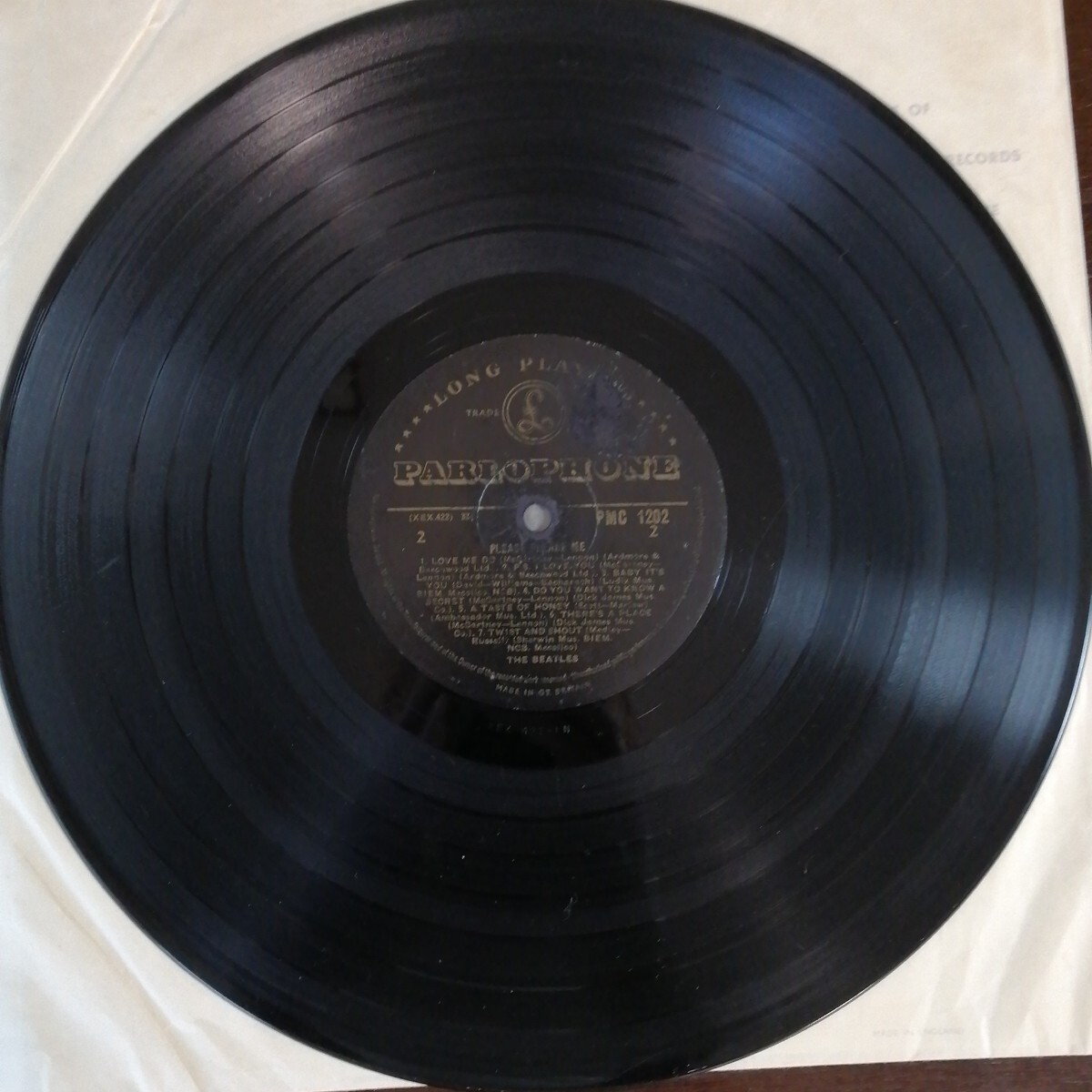 UK original gold parlophone dick james MAT1/1 analog record vinyl レコード アナログ lp pmc1202 Beatles please please me ビートルズ_5