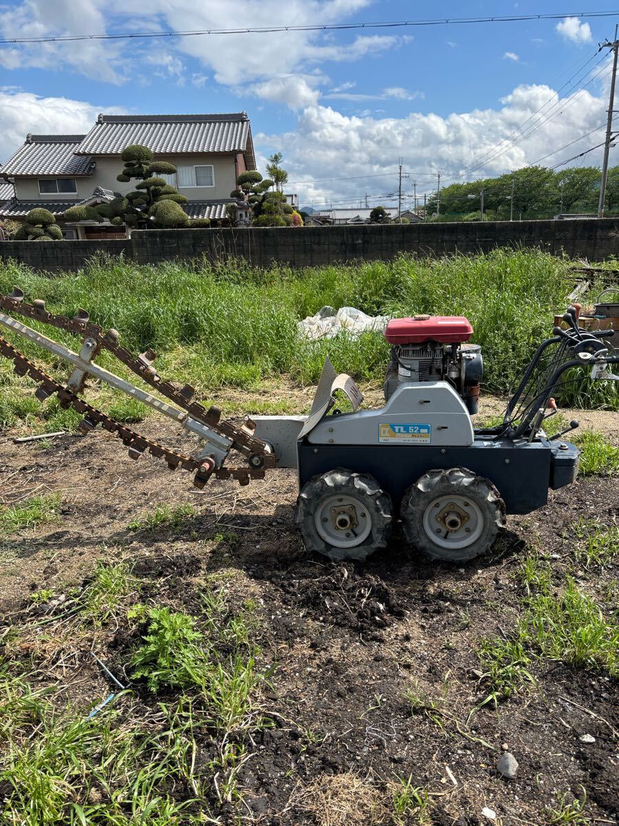 蟹信丸さん専用❗共栄社 バロネス トレンチャーTL-52 溝掘り機(ガソリン) 奈良発 中古 溝掘り 配管溝掘り 共栄社 トレンチャー TL52 排水路 排水