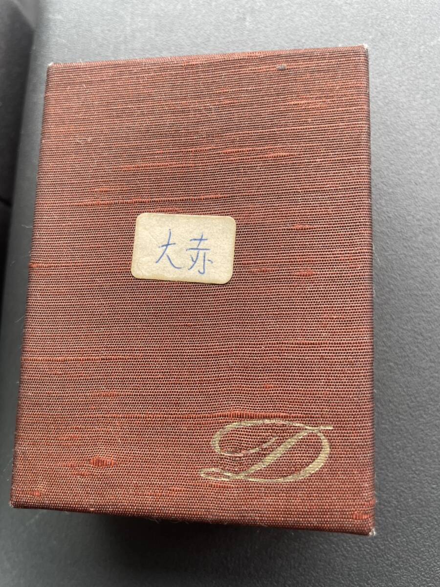 1円スタート S.T.Dupont デュポン r6cr37 ローラー ガス ライター 都彭 ゴールド×レッドラッカー 取説あり 箱あり_9