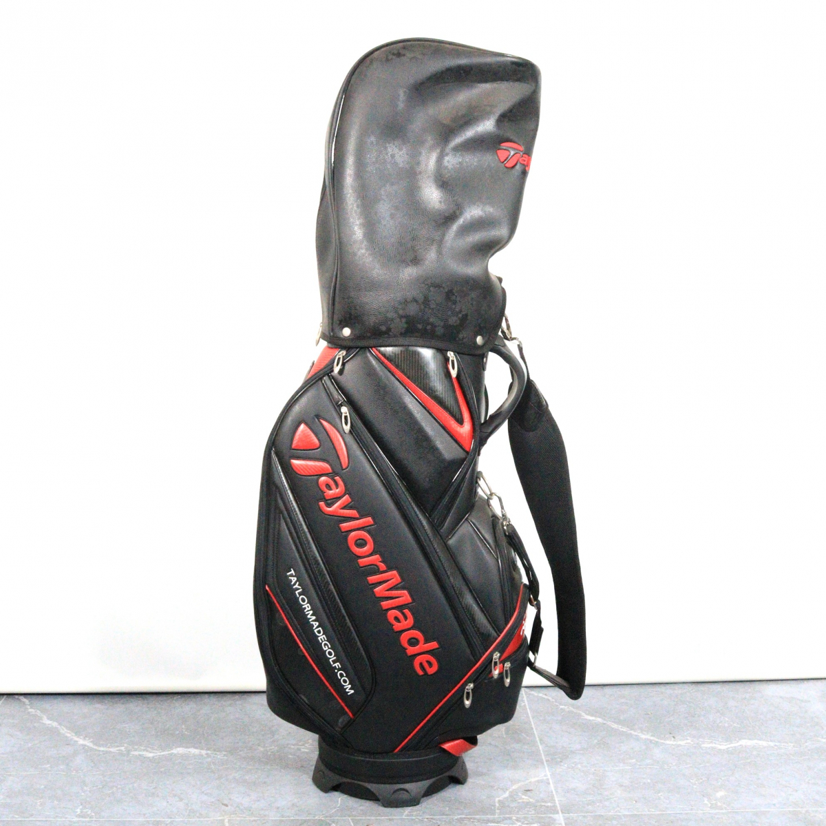 Taylor Made キャディーバッグ ゴルフバック 赤×黒 TAYLORMADEGOLF.COM 四個穴 大容量 収納　_AFJ_C0508-F020_1