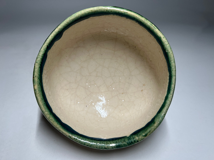 瑞】小三郎作 桔梗屋窯 美濃焼 茶碗 共箱(織部)｜売買された