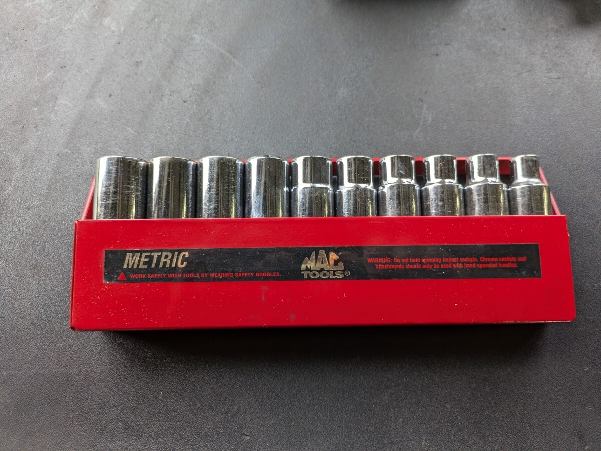MACTOOLS マックツール METRIC メトリック 1/2 ソケット ディープ ソケットセット 多角 SVDM102TR_1