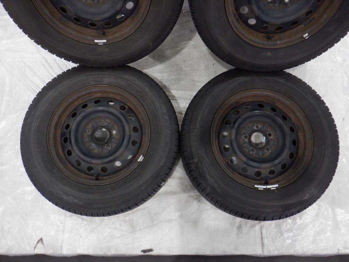 ☆デリカD5☆タイヤ 22年製 バリ山 215/70R16 DUNLOP GRAND TREK PT3☆ 5H 114.3 6.5JJ 16インチ 三菱純正 鉄 スチールホイール付 4本_3