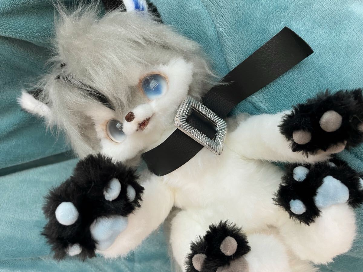Linoa アートドール オオカミの子 獣人 ぬいぐるみ ハンドメイド wolf