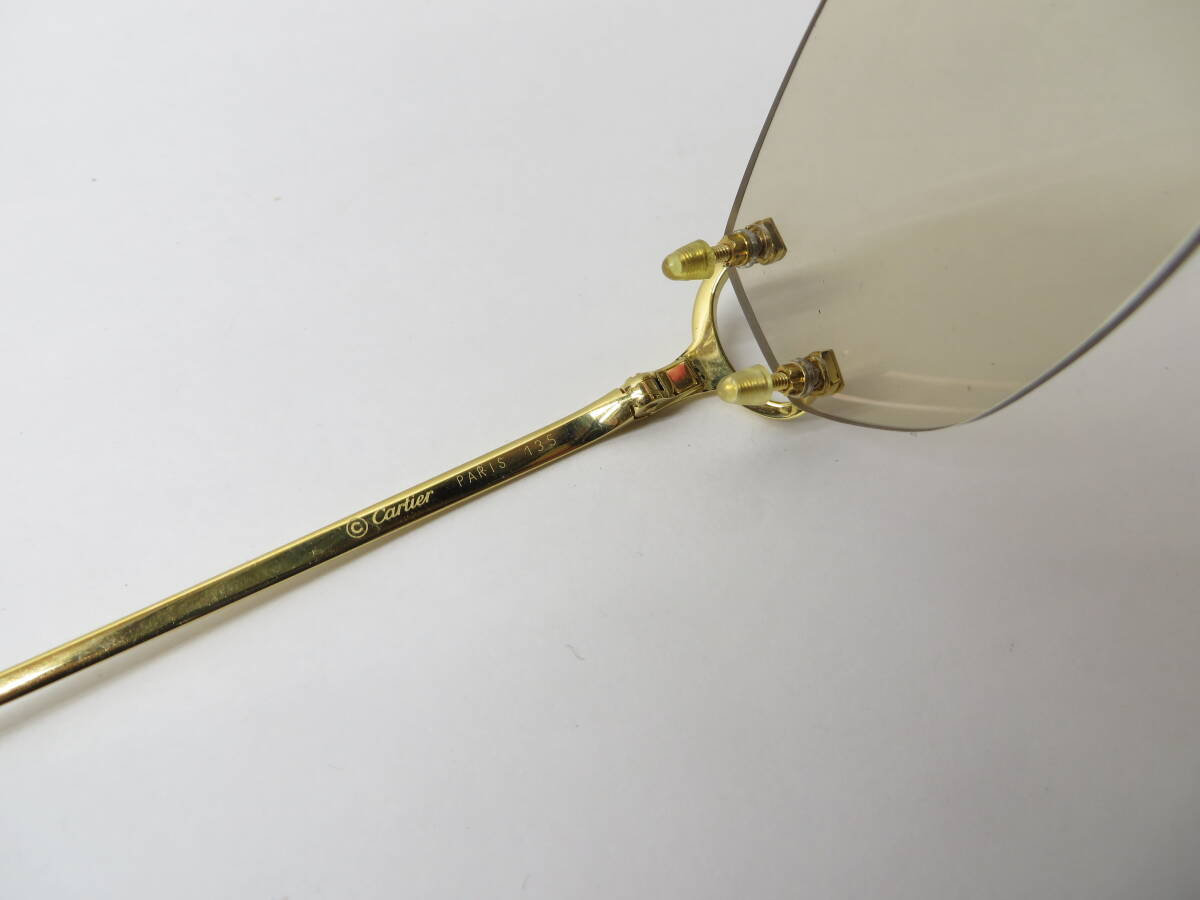 Cartier カルティエ メガネフレーム リムレス ゴールドカラー PARIS 