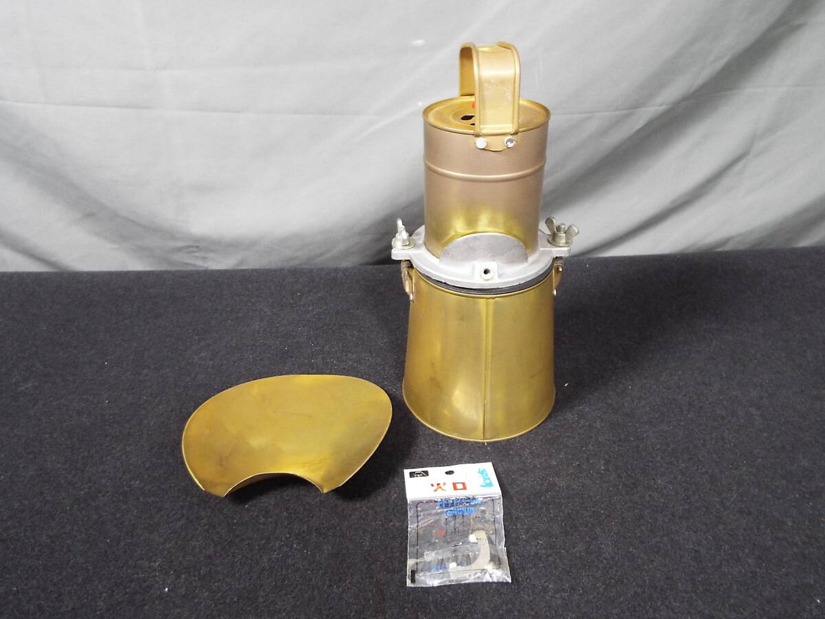 新品未使用 富士灯器 真鍮 3号型 カーバイトランプ 国産 カンテラ