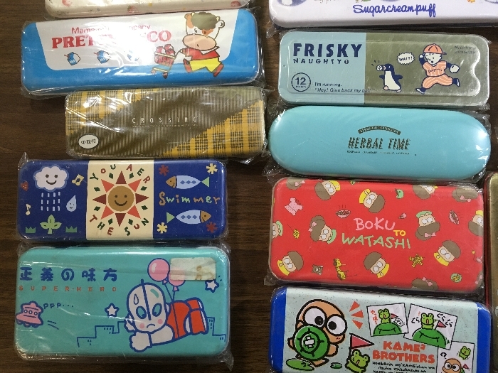 T①【缶ペンケース 29個まとめ】筆箱 文具 文房具 小物入れ 昭和レトロ