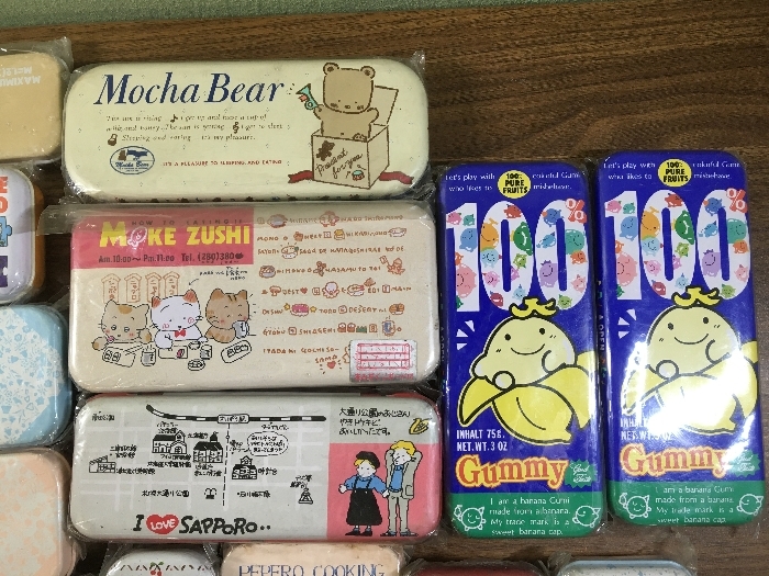 T①【缶ペンケース 29個まとめ】筆箱 文具 文房具 小物入れ 昭和レトロ